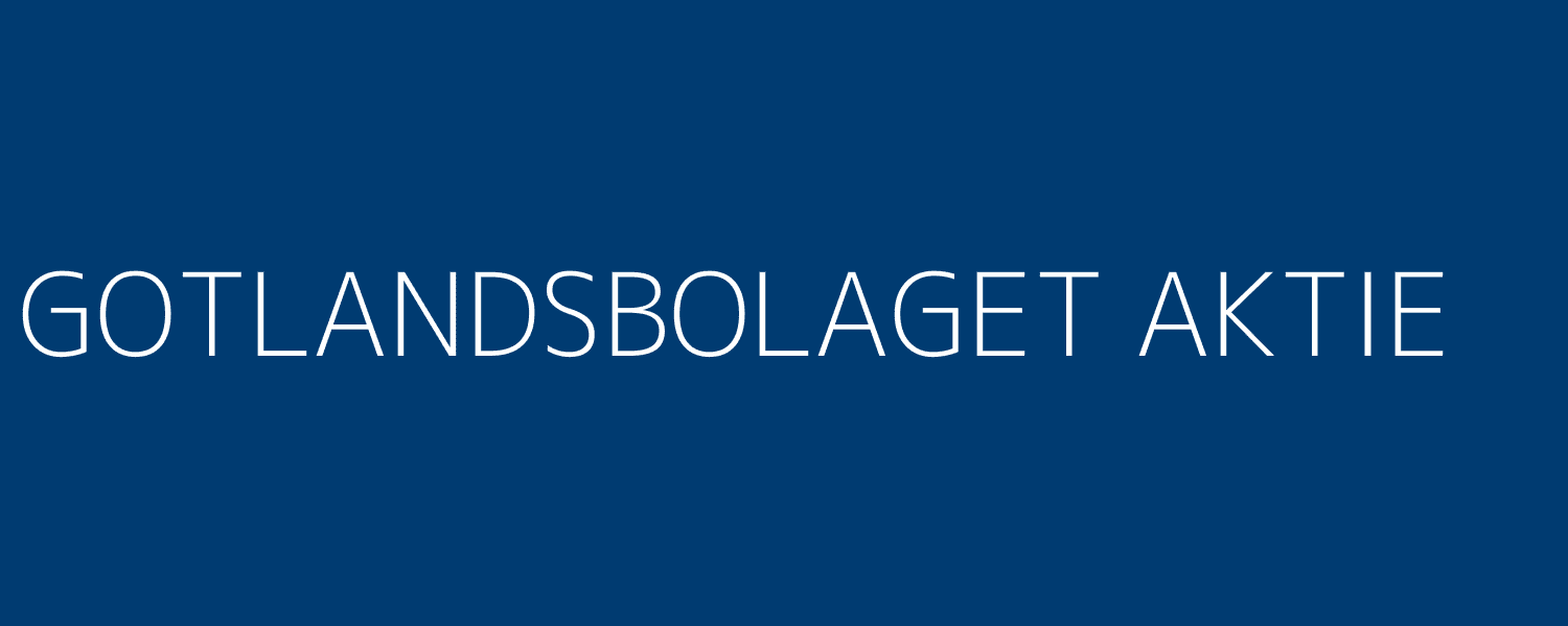 gotlandsbolaget aktie