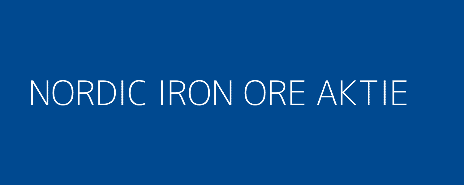 nordic iron ore aktie